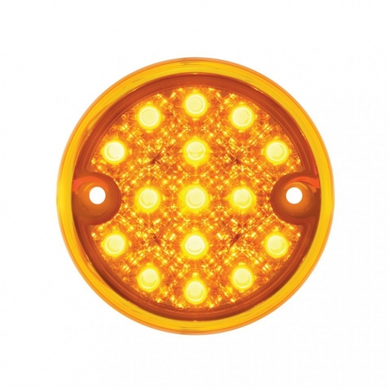 30 LED 3" Dual Function Reflector Double Face Light Kit - Amber & Red LED/Amber & Red Lens - Thumbnail 4