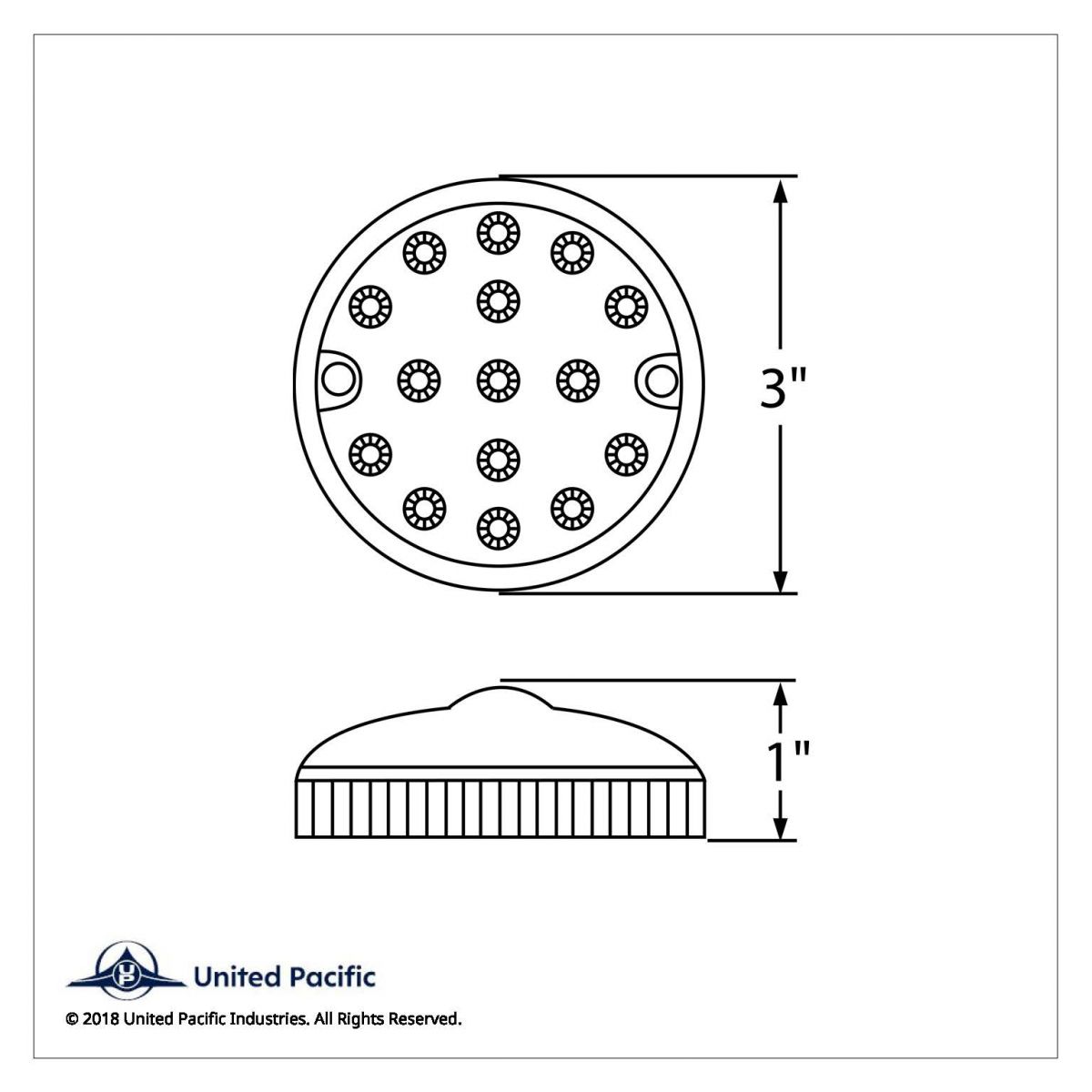 30 LED 3" Dual Function Reflector Double Face Light Kit - Amber & Red LED/Amber & Red Lens - Thumbnail 6