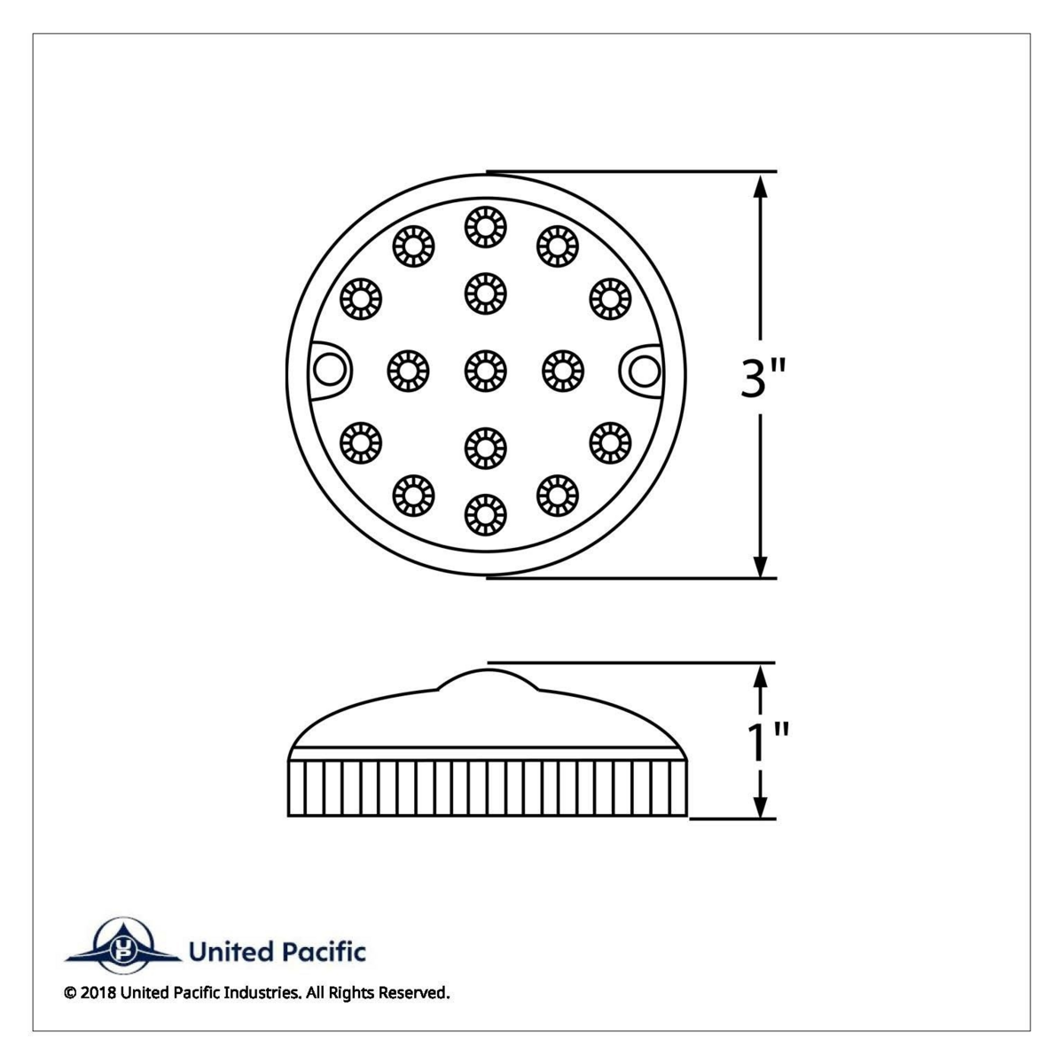 30 LED 3" Dual Function Reflector Double Face Light Kit - Amber & Red LED/Amber & Red Lens - Thumbnail 7
