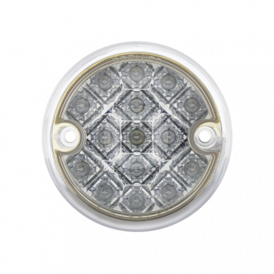 30 LED 3" Dual Function Reflector Double Face Light Kit - Amber & Red LED/Clear Lens - Thumbnail 4