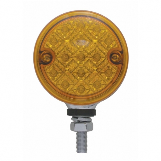 15 LED 3" Dual Function Reflector Single Face Light - Amber LED/Amber Lens - Thumbnail 3