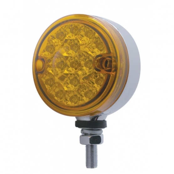 15 LED 3" Reflector Single Face Light - Amber LED/Amber Lens