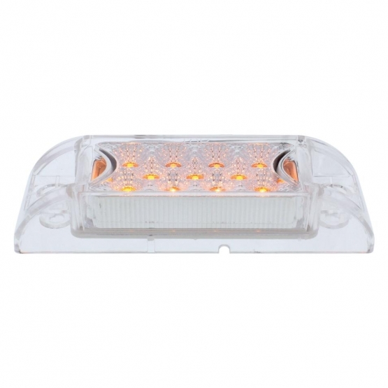 13 LED Reflector Rectangular Light (Clearance/Marker) - Amber LED/Clear Lens - Thumbnail 2