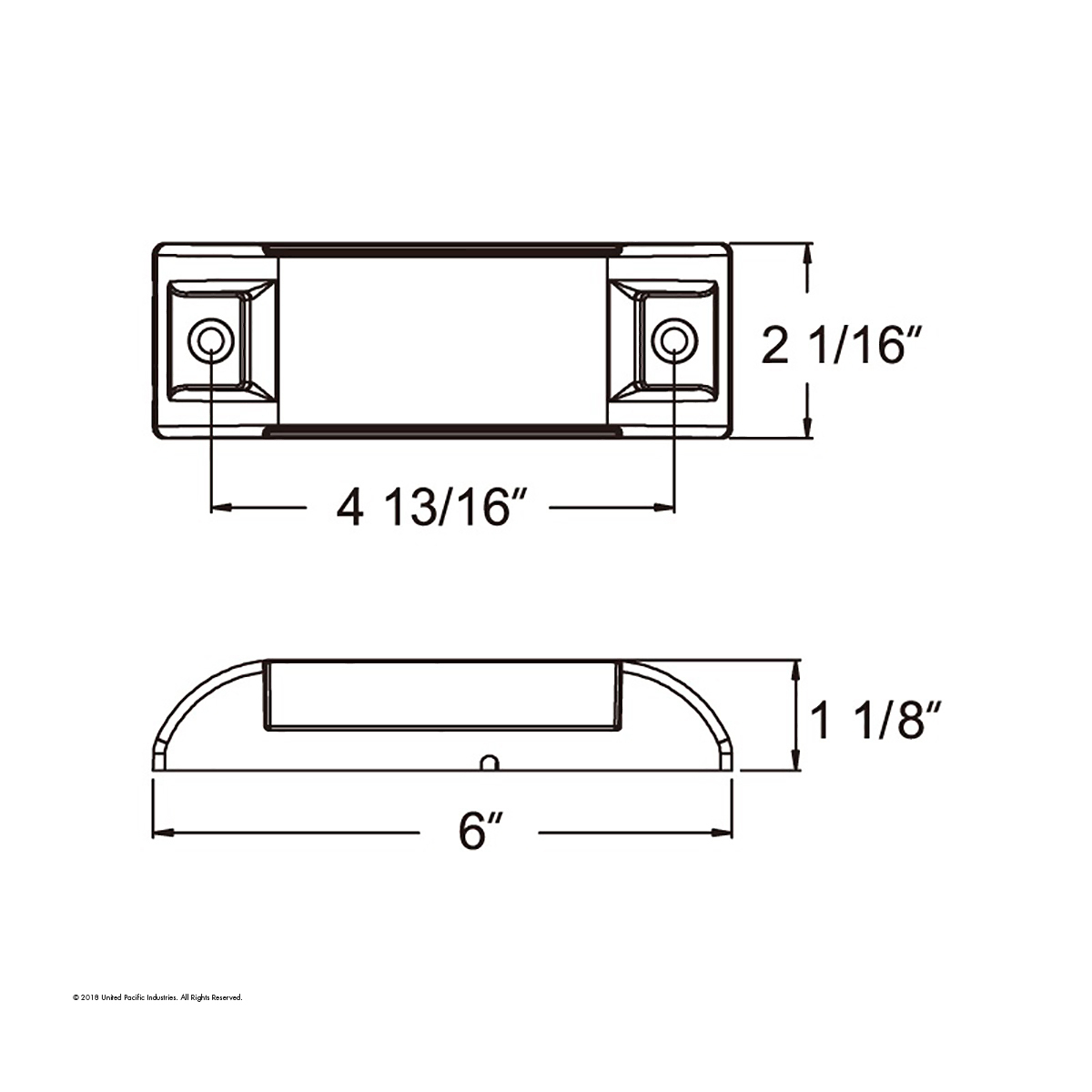 13 LED Reflector Rectangular Light (Clearance/Marker) - Amber LED/Clear Lens - Thumbnail 4
