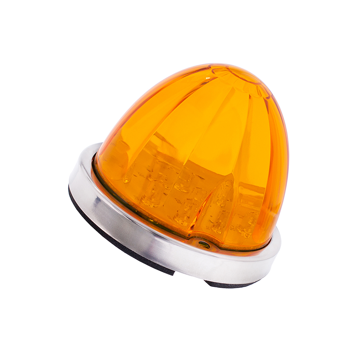 17 LED Watermelon Flush Mount Kit With Low Profile Bezel - Amber LED/Amber Lens - Thumbnail 7