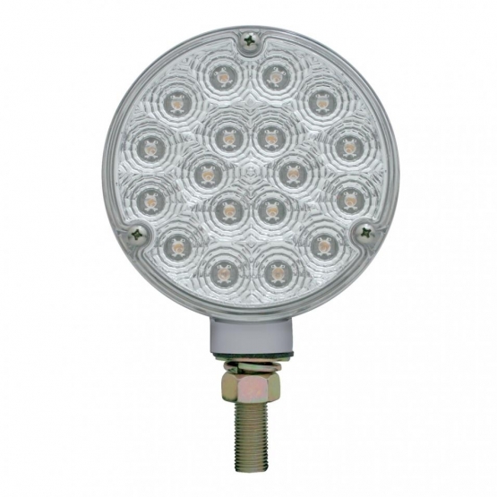 36 LED Reflector Double Face Turn Signal Light - Amber & Red LED/Clear Lens - Thumbnail 2