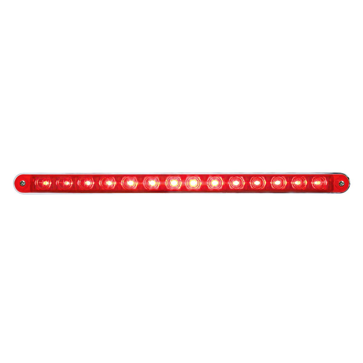 14 LED 12" Light Bar With Bezel (Stop, Turn & Tail) - Red LED/Red Lens