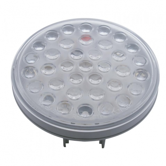 36 LED 4" Round Light (Stop, Turn & Tail) - Red/Clear Lens - Thumbnail 2