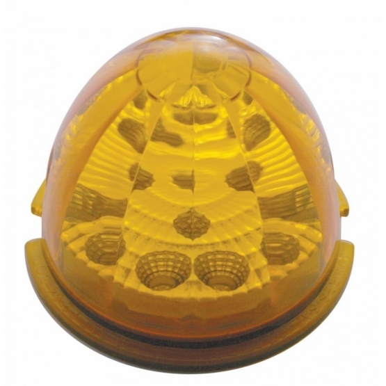 17 LED Reflector Watermelon Flush Mount Kit With Low Profile Bezel - Amber LED/Amber Lens - Thumbnail 2