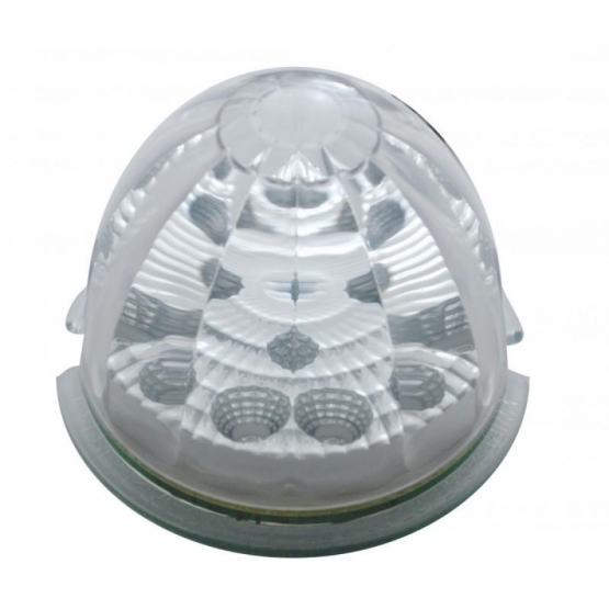 17 LED Reflector Watermelon Flush Mount Kit With Low Profile Bezel - Red LED/Clear Lens - Thumbnail 2