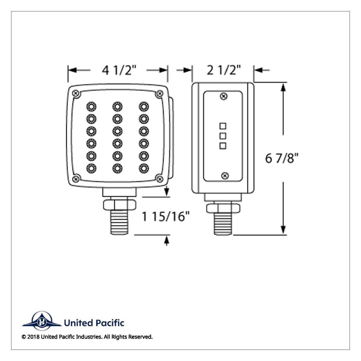 39 LED Reflector Double Face Turn Signal Light (Passenger) - Amber & Red LED/Amber & Red Lens - Thumbnail 4