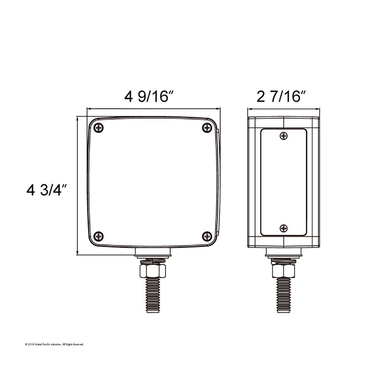39 LED Reflector Double Face Turn Signal Light (Passenger) - Amber & Red LED/Clear Lens - Thumbnail 3