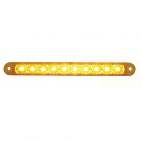 10 LED 6-1/2" Turn Signal Light Bar - Amber LED/Amber Lens (Bulk)