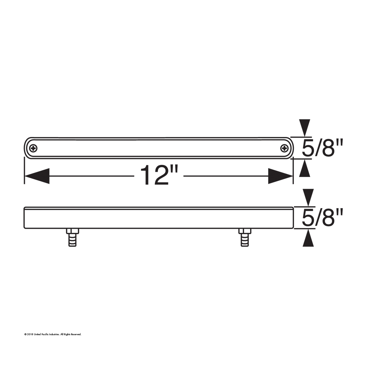 14 LED 12" Auxiliary strip Light With Bezel - Amber LED/Chrome Lens - Thumbnail 3