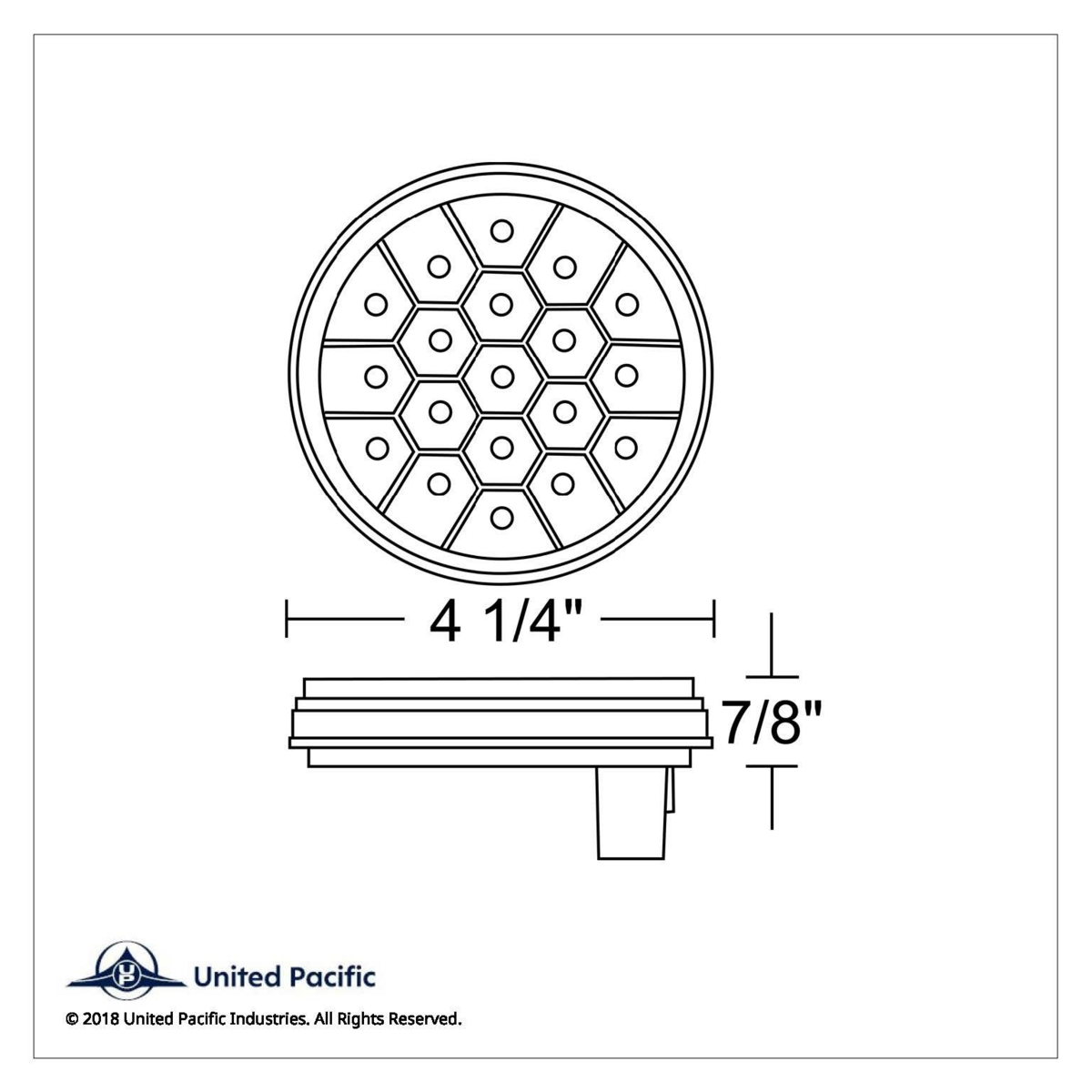 19 LED 4" Reflector Turn Signal Light - Amber LED/Amber Lens - Thumbnail 4