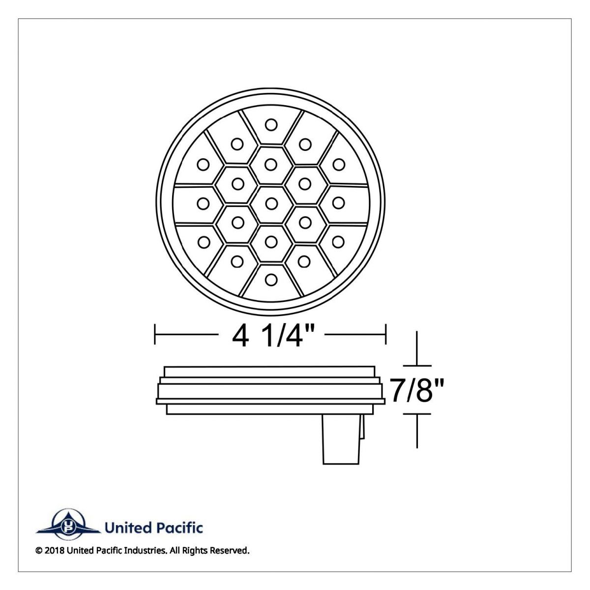 19 LED 4" Reflector Turn Signal Light - Amber LED/Clear Lens - Thumbnail 3