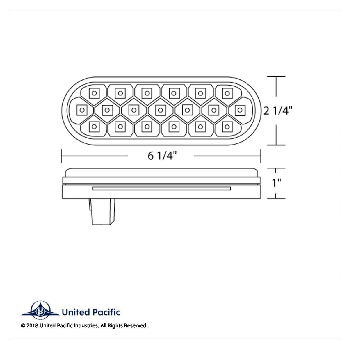 19 LED 6" Oval Reflector Turn Signal Light - Amber LED/Amber Lens - Thumbnail 3