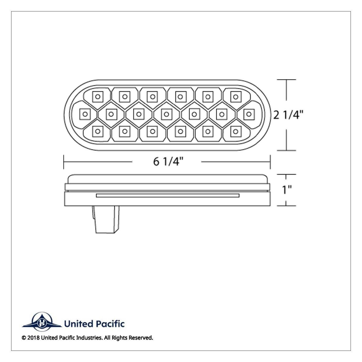 19 LED 6" Oval Reflector Turn Signal Light - Amber LED/Amber Lens - Thumbnail 4