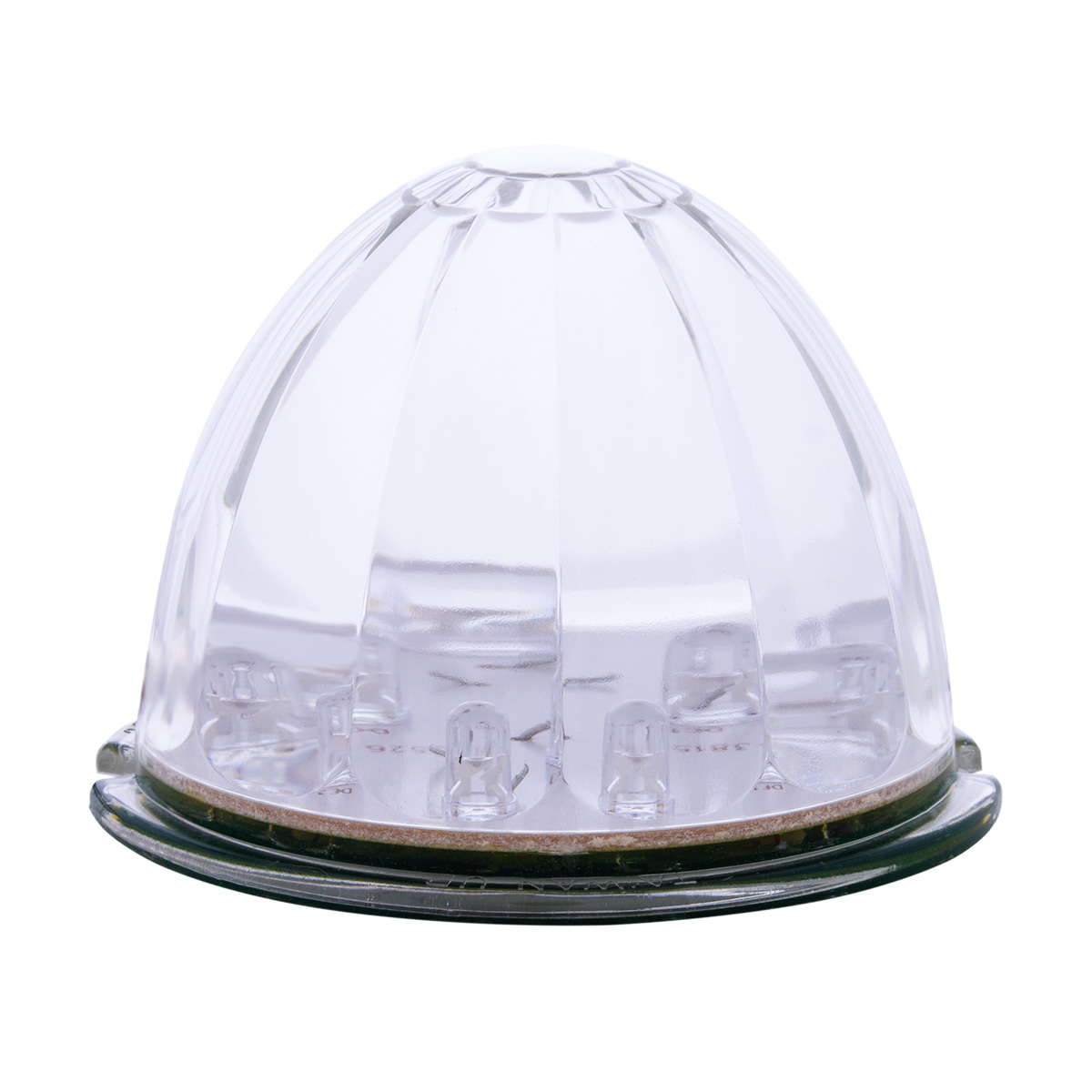 17 LED Dual Function Watermelon Cab Light - Amber LED/Clear Lens (Bulk) - Thumbnail 4