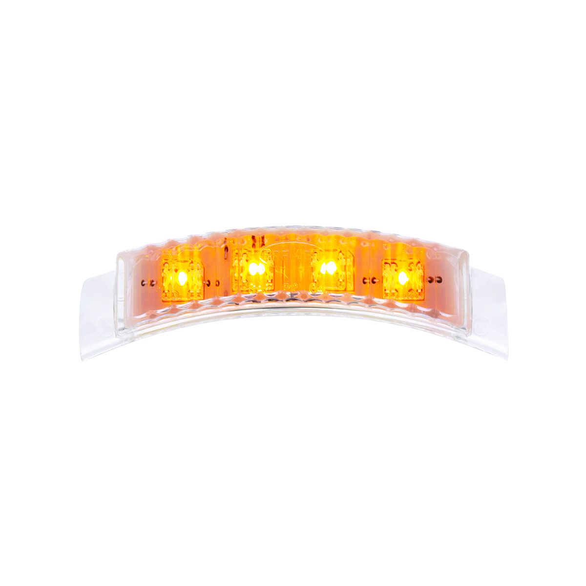 4 LED Dual Function Headlight Turn Signal Light - Amber LED/Clear Lens (Bulk)