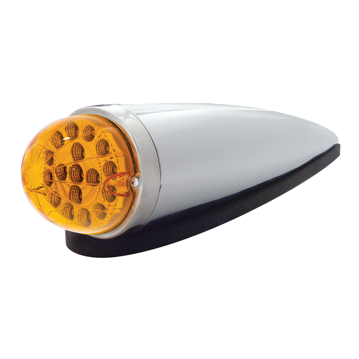 17 LED Dual Function Watermelon Clear Reflector Cab Light Kit - Amber LED/Amber Lens - Thumbnail 2
