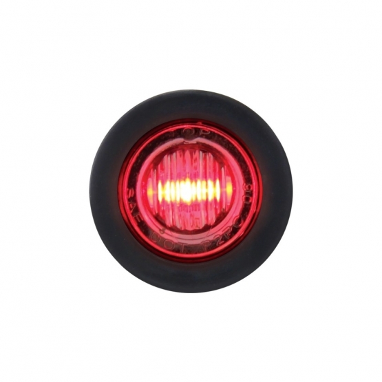 3 LED 3/4" Mini Light (Clearance/Marker) - Red LED/Clear Lens