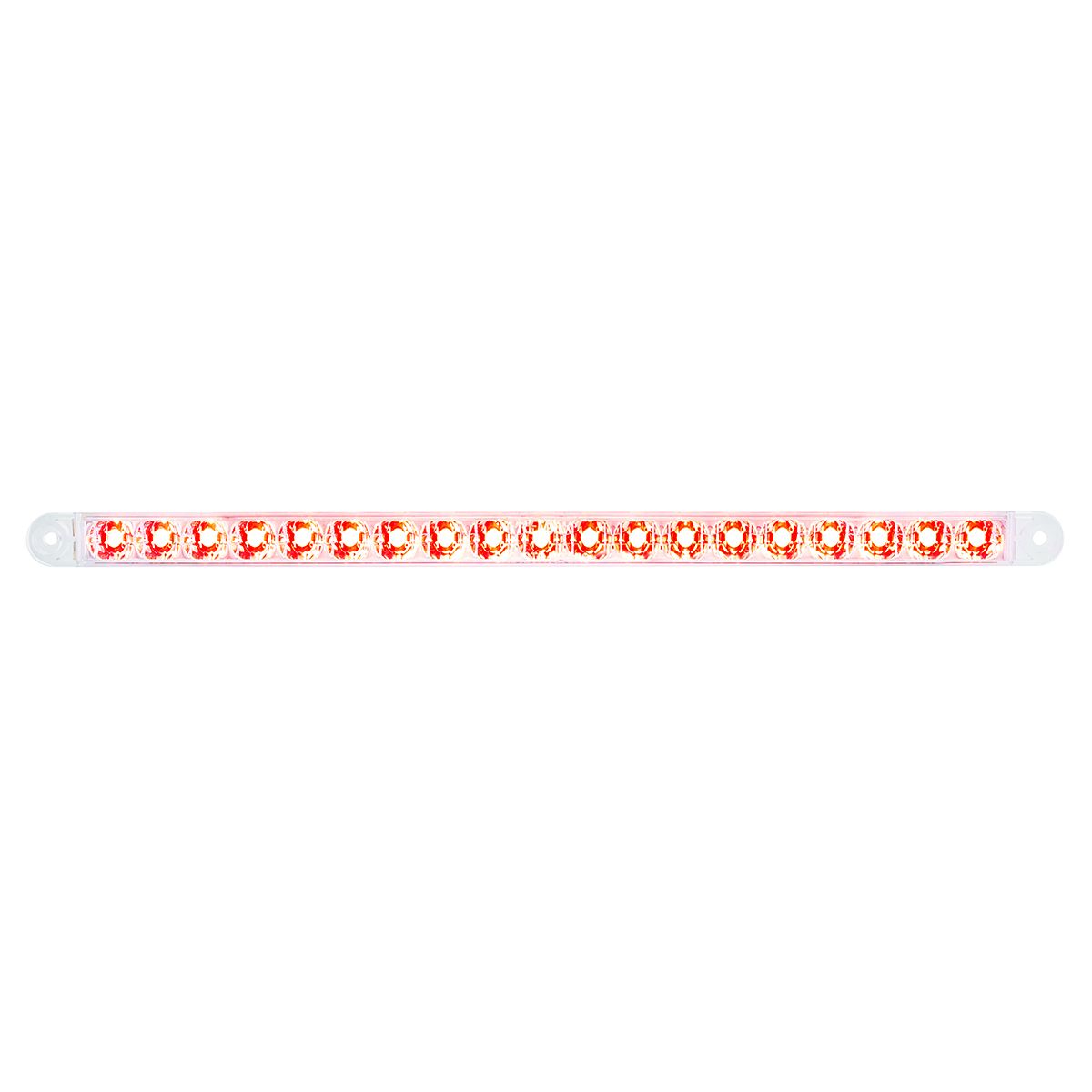19 LED 12" Reflector Light Bar (Stop, Turn & Tail) - Red LED/Clear Lens (Bulk)