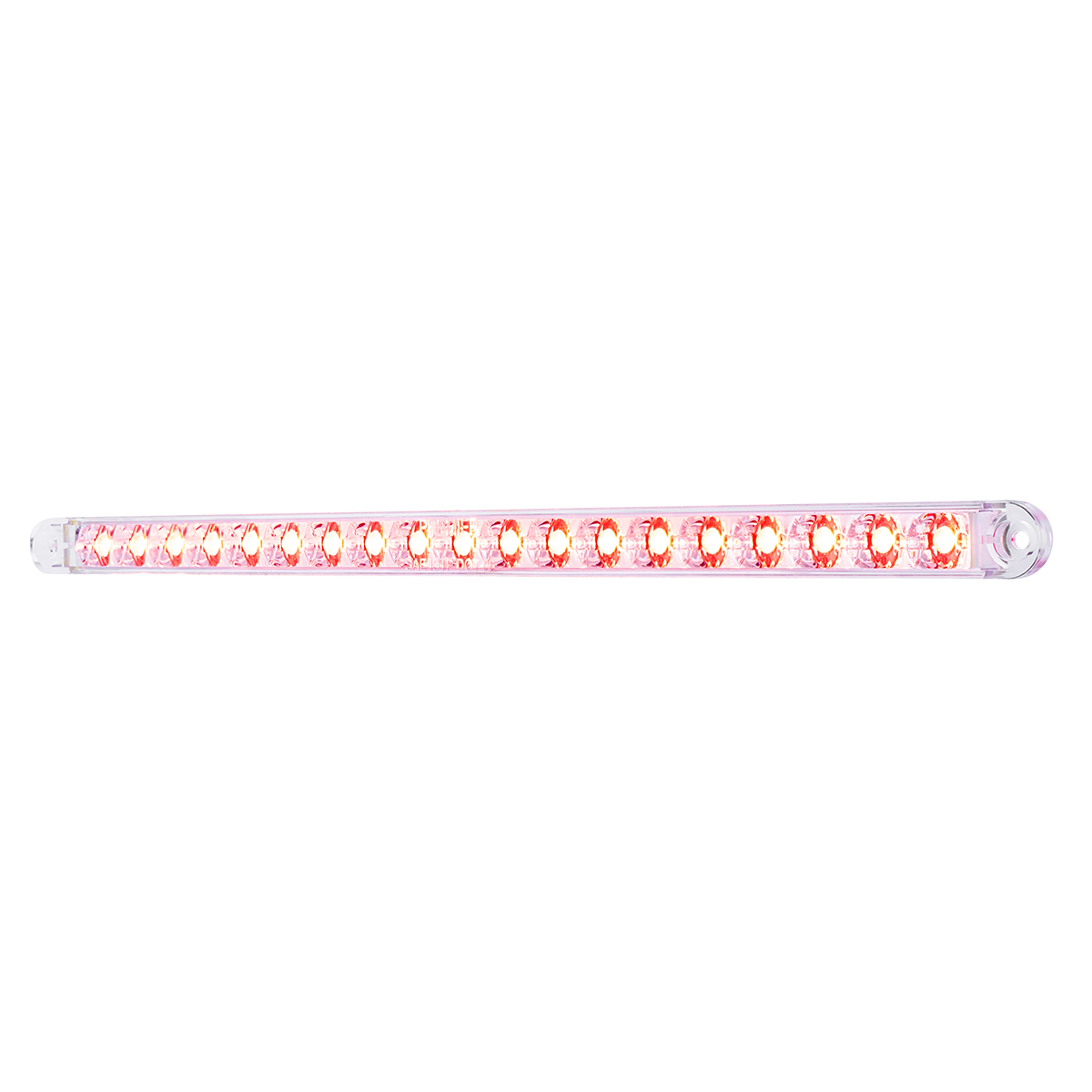 19 LED 12" Reflector Light Bar (Stop, Turn & Tail) - Red LED/Clear Lens (Bulk) - Thumbnail 3