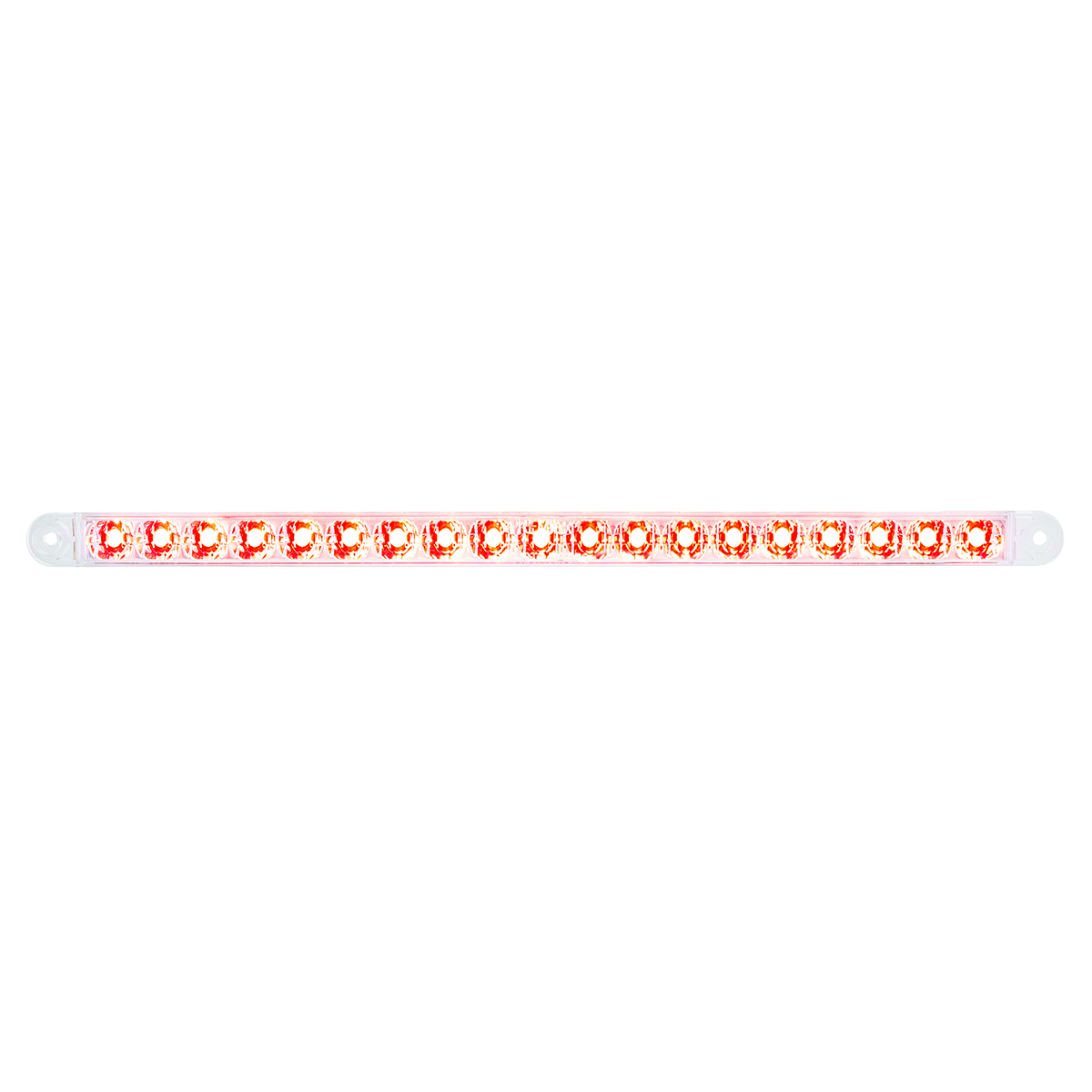 19 LED 12" Reflector Light Bar (Stop, Turn & Tail) - Red LED/Clear Lens (Bulk) - Thumbnail 8