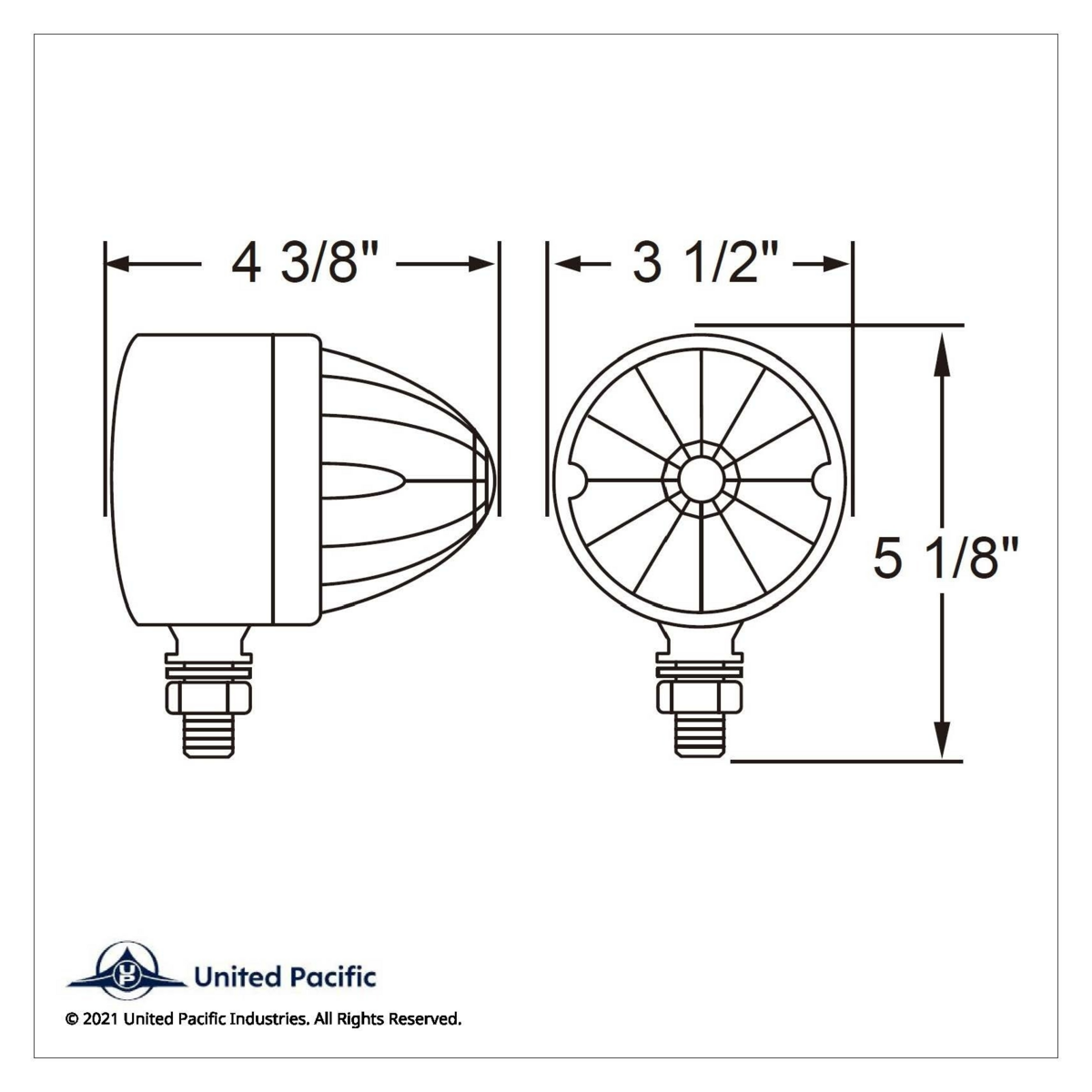 17 LED Dual Function Watermelon Single Face Light - Red LED/Red Lens - Thumbnail 2