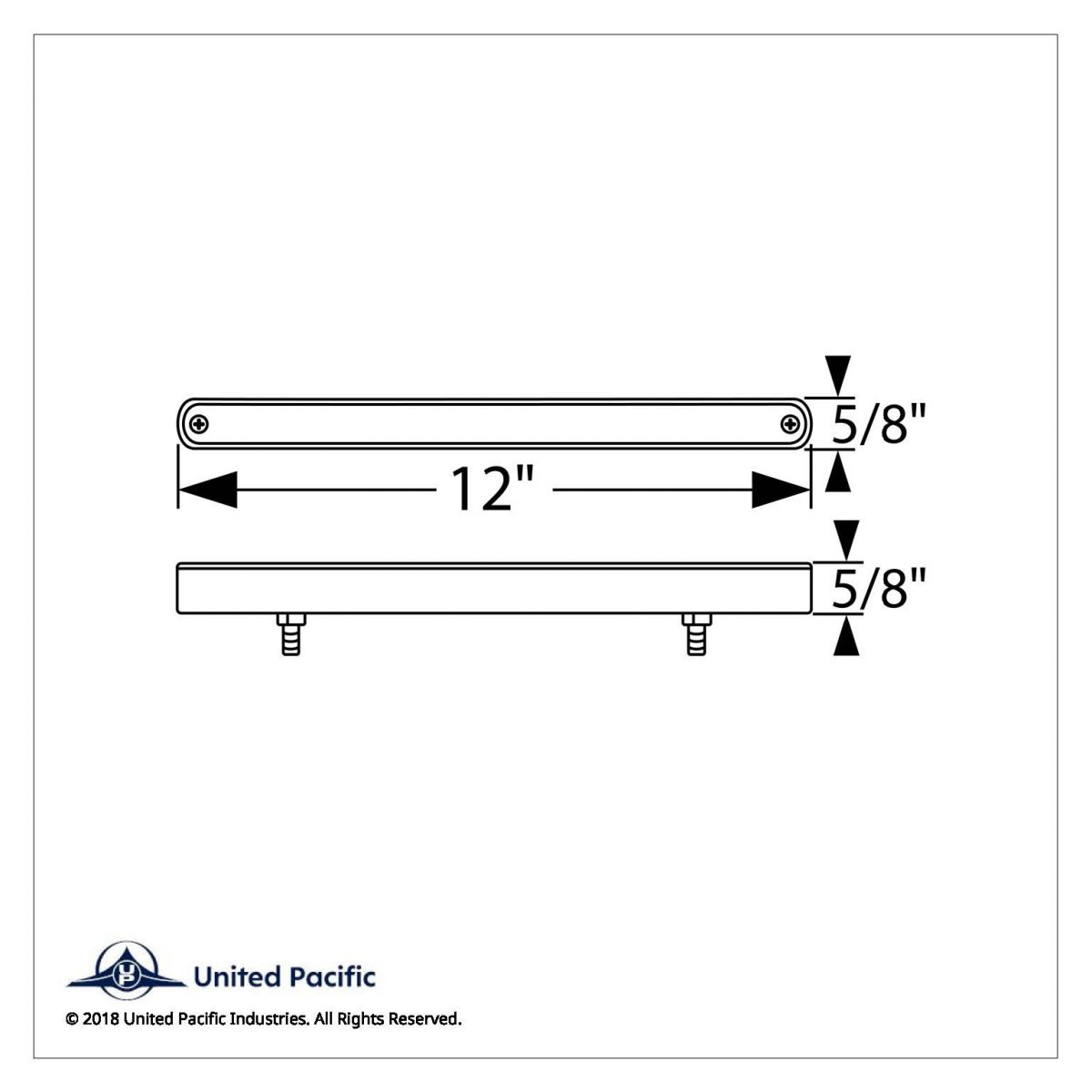 14 LED 12" Auxiliary strip Light With Bezel - Blue LED/Clear Lens - Thumbnail 3