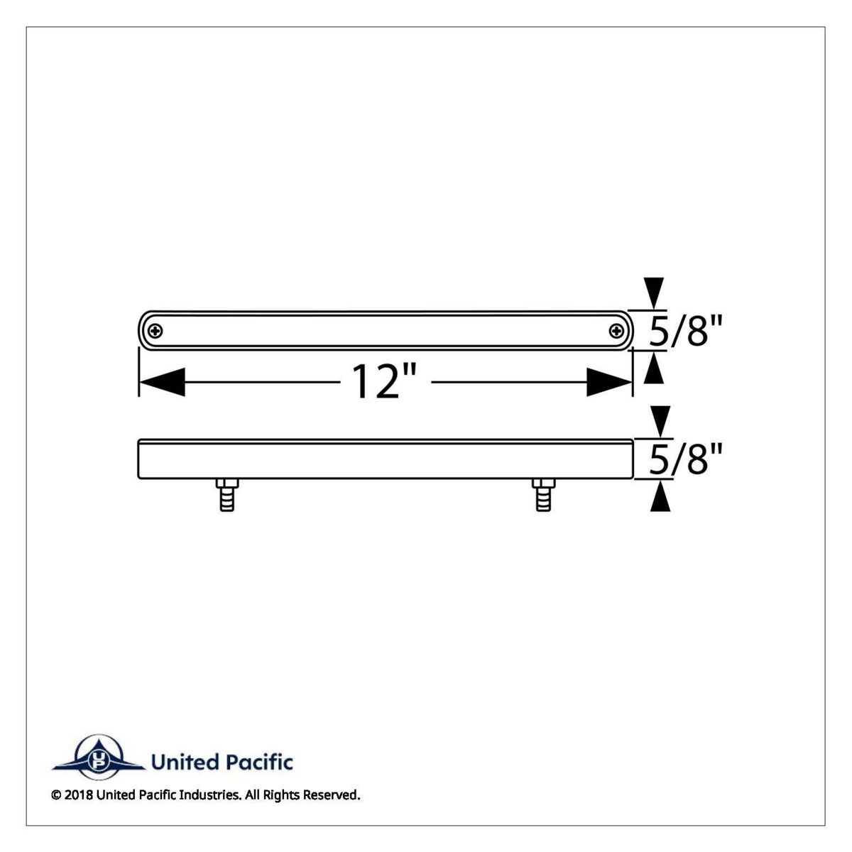 14 LED 12" Auxiliary strip Light With Bezel - Blue LED/Clear Lens - Thumbnail 5