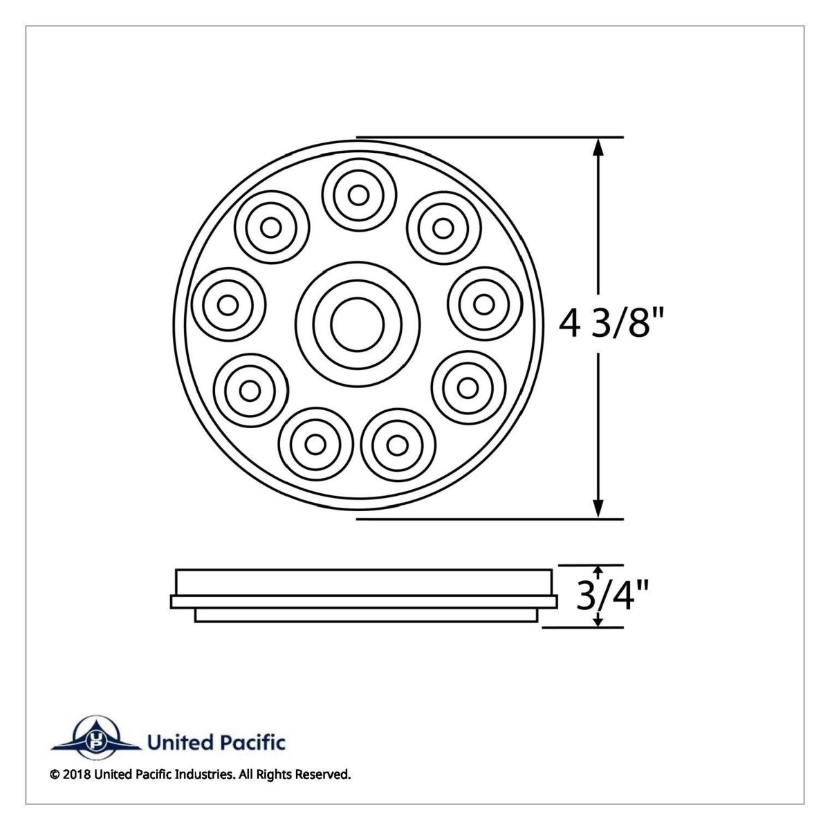 10 LED 4" Auxiliary Light - Red LED With Chrome Lens - Thumbnail 5
