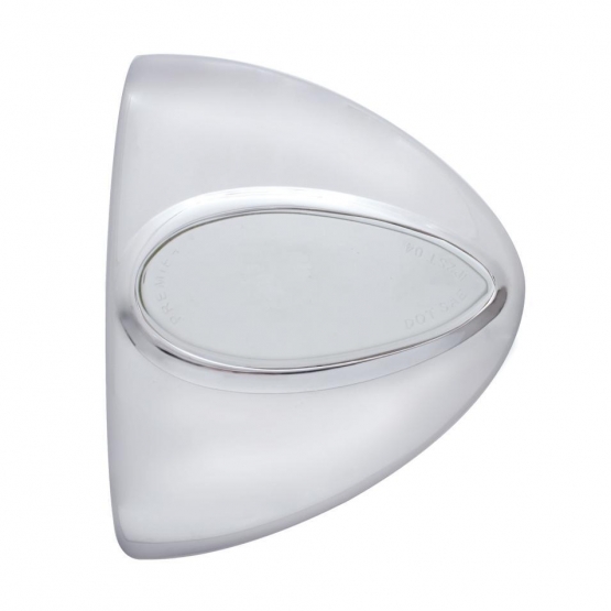 39 LED Teardrop Headlight Turn Signal Light Cover For Peterbilt - Amber LED/Chrome Lens - Thumbnail 2
