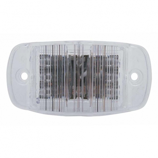 14 LED Rectangular Light (Clearance/Marker) - Amber LED/Clear Lens (Bulk)