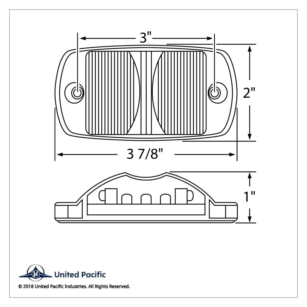 14 LED Rectangular Light (Clearance/Marker) - Amber LED/Clear Lens (Bulk) - Thumbnail 5