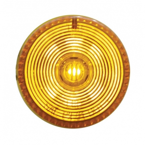 Single LED 2" Round Light (Clearance/Marker) - Amber LED/Amber Lens (Bulk)
