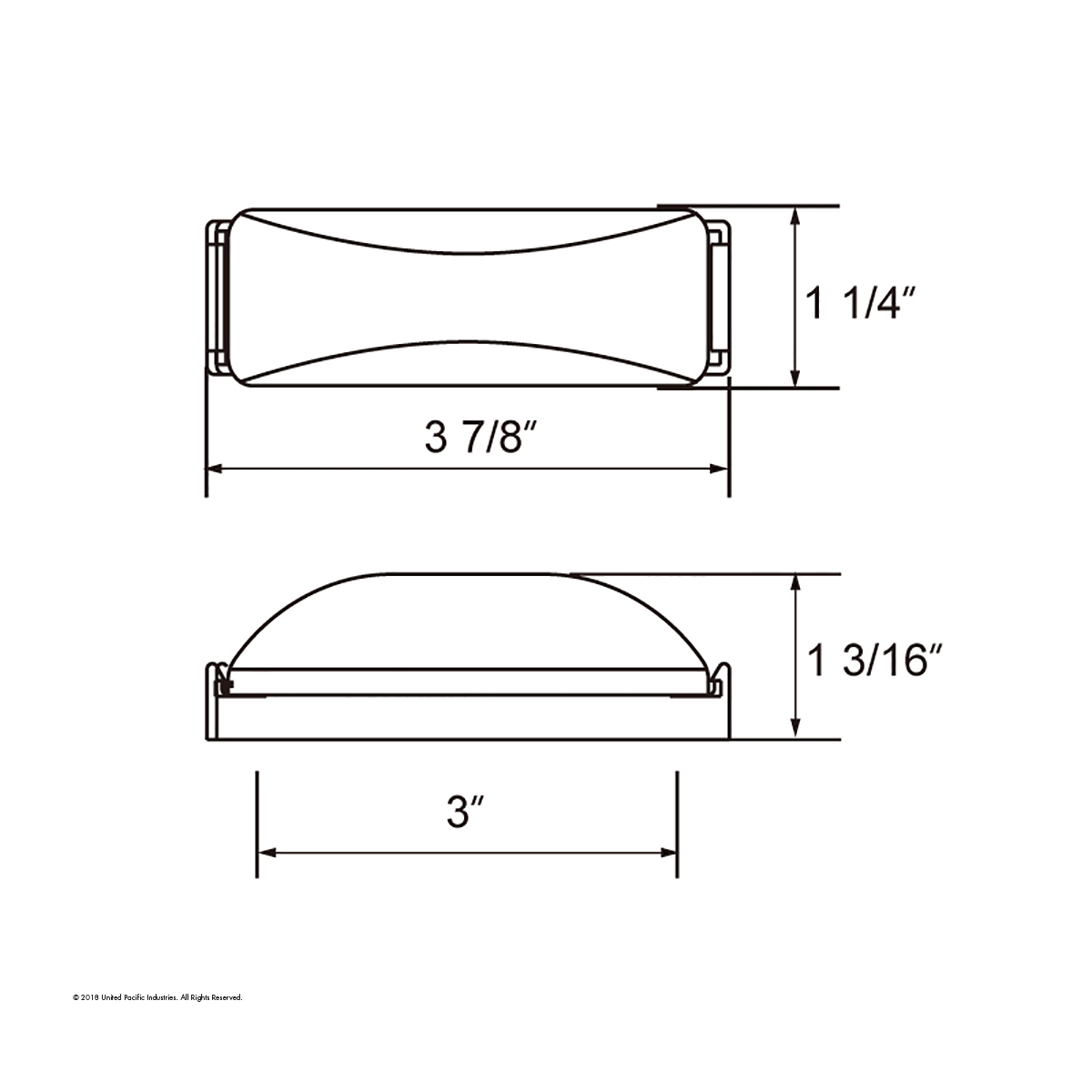 Single LED Rectangular Light (Clearance/Marker) - Amber LED/Clear Lens (Bulk) - Thumbnail 2