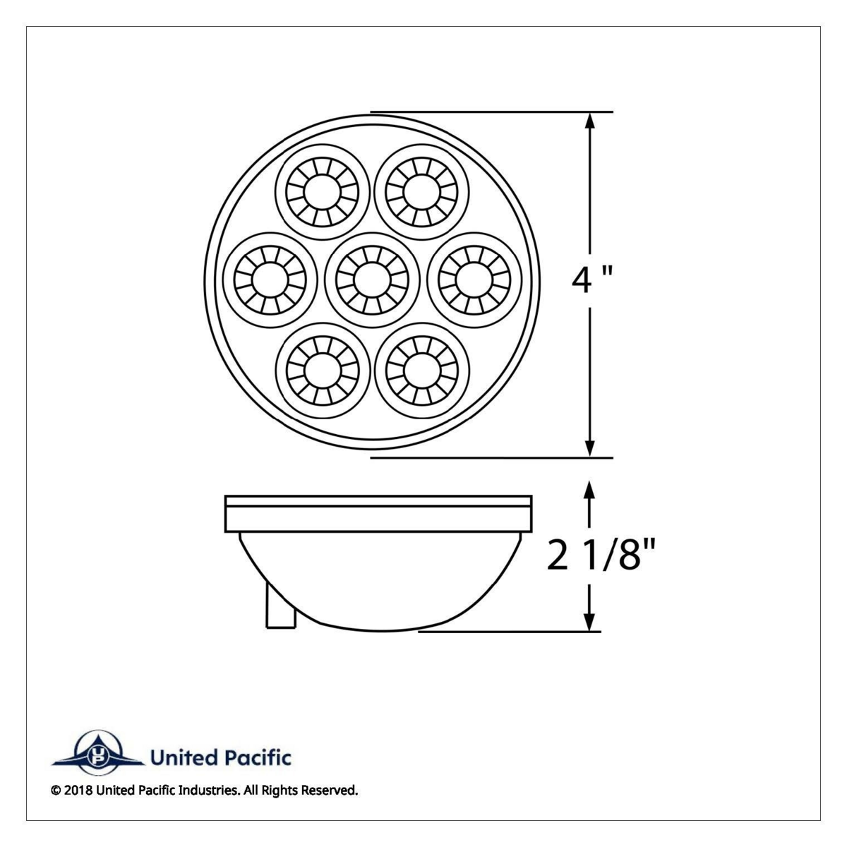 7 LED 4" Round Reflector Light (Stop, Turn & Tail) - Red LED/Clear Lens (Bulk) - Thumbnail 4