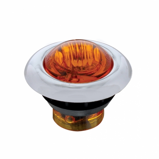 3 LED 3/4" Mini Light With Bezel (Clearance/Marker) - Amber LED/Amber Lens - Thumbnail 3