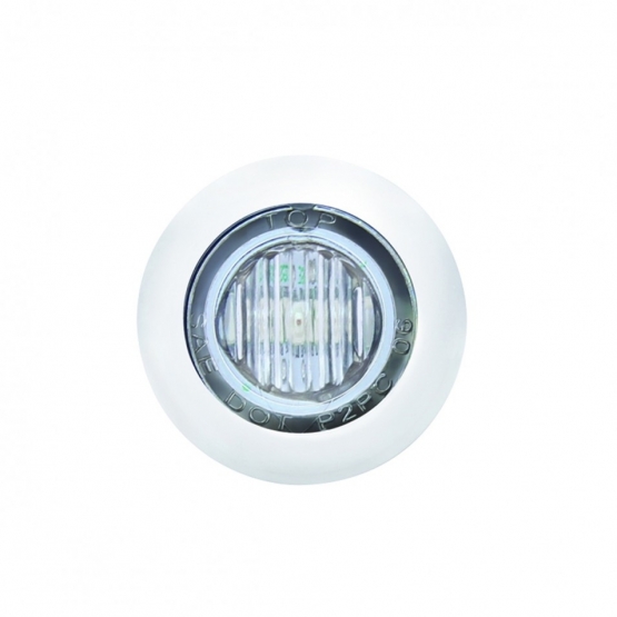 3 LED 3/4" Mini Light With Bezel (Clearance/Marker) - Amber LED/Clear Lens - Thumbnail 2