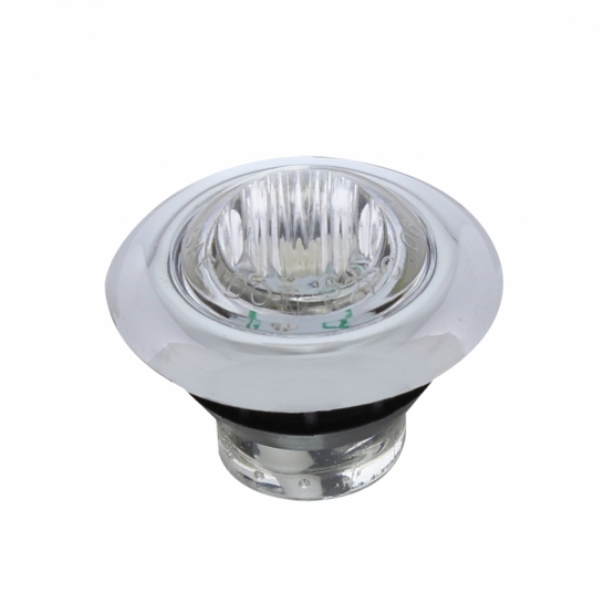 3 LED 3/4" Mini Light With Bezel (Clearance/Marker) - Amber LED/Clear Lens - Thumbnail 3