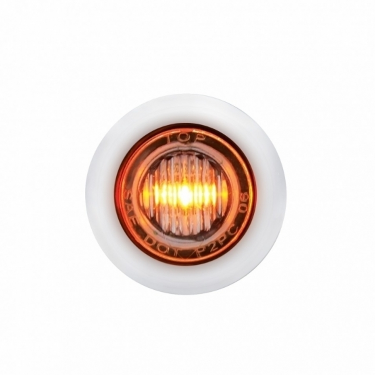 3 LED 3/4" Mini Light With Bezel (Clearance/Marker) - Amber LED/Clear Lens - Thumbnail 5