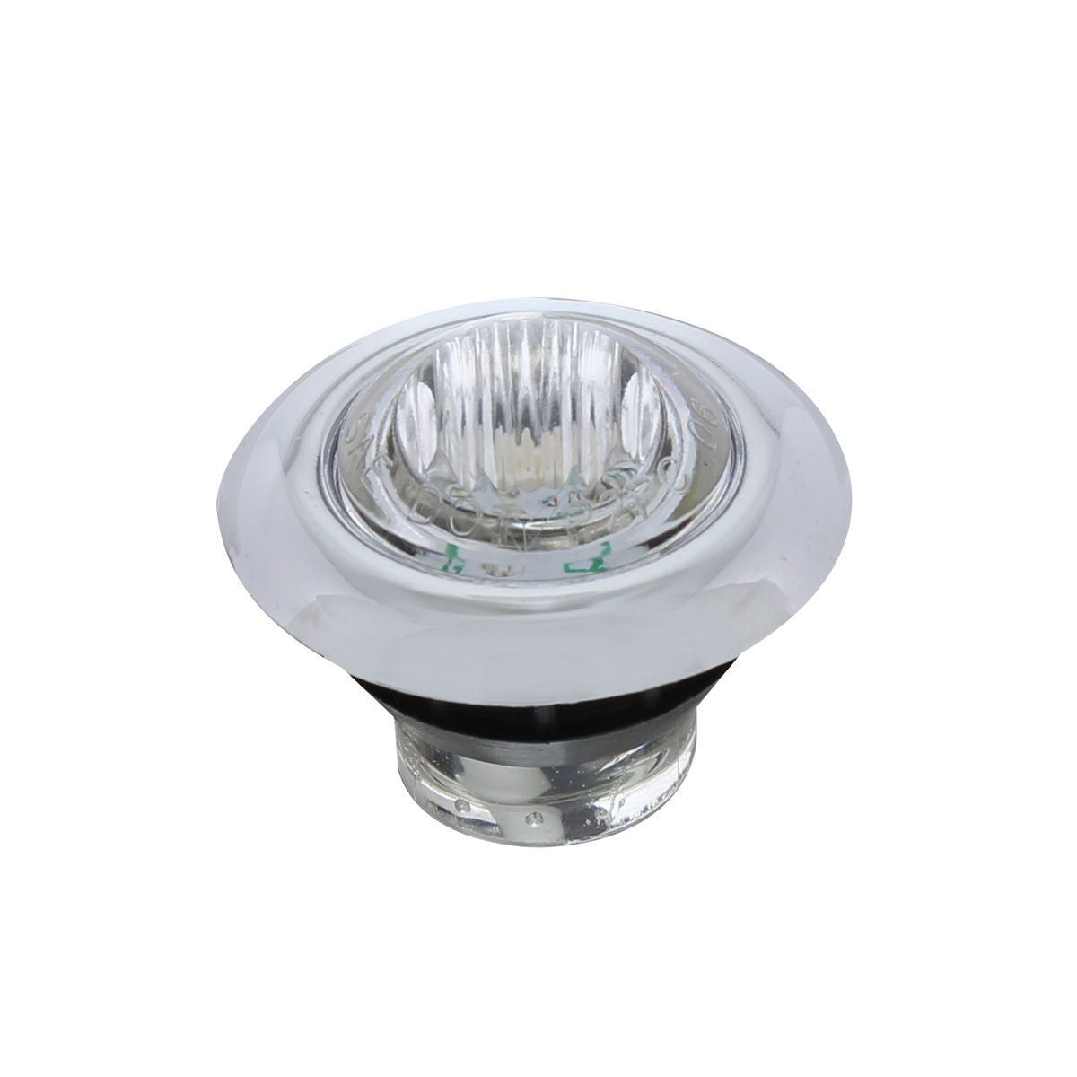 3 LED 3/4" Mini Light With Bezel (Clearance/Marker) - Blue LED/Clear Lens - Thumbnail 3