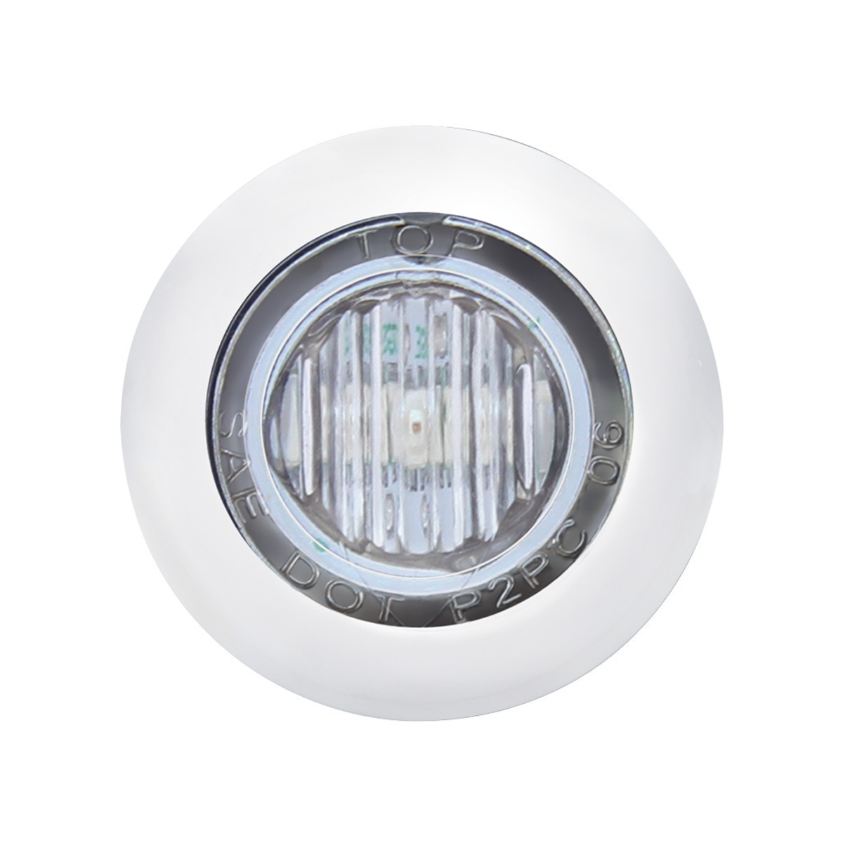 3 LED 3/4" Mini Light With Bezel (Clearance/Marker) - White LED/Clear Lens - Thumbnail 2
