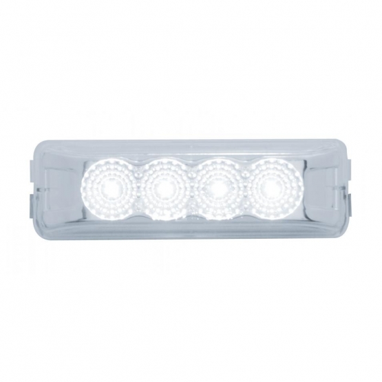 4 LED Reflector Auxiliary/Utility Light - White LED/Clear Lens