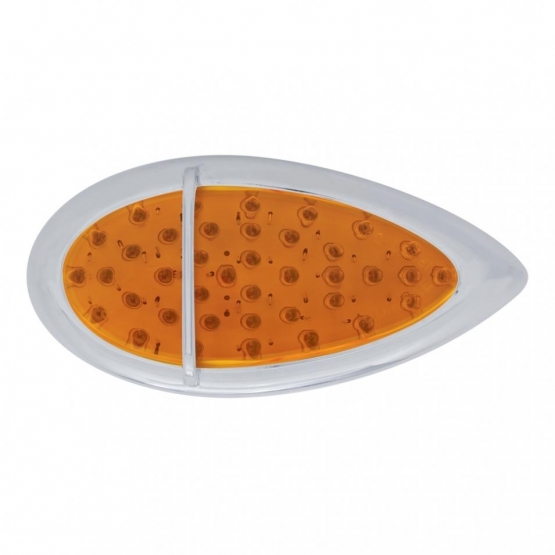39 LED Flush Mount "Teardrop" Turn Signal Light - Amber LED/Amber Lens - Thumbnail 2