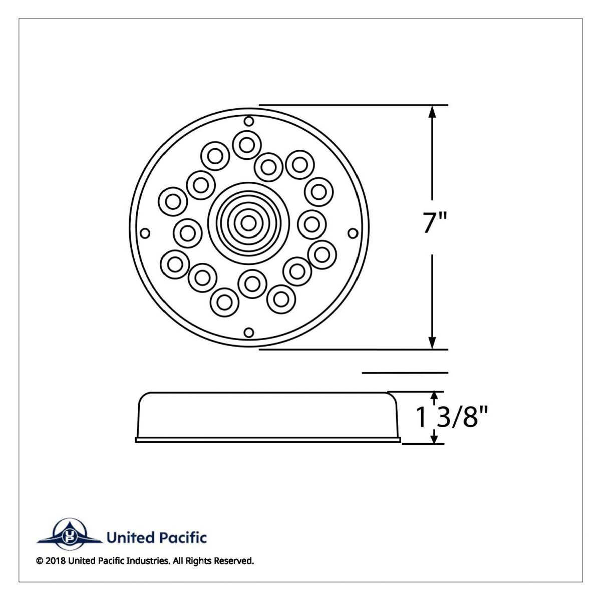 17 LED 7" Turn Signal Light - Amber LED/Amber Lens (Bulk) - Thumbnail 3