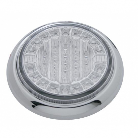 38 LED Euro Style Flange Mount Light (Stop, Turn & Tail) - White LED/Red LED/Clear Lens (Bulk) - Thumbnail 4