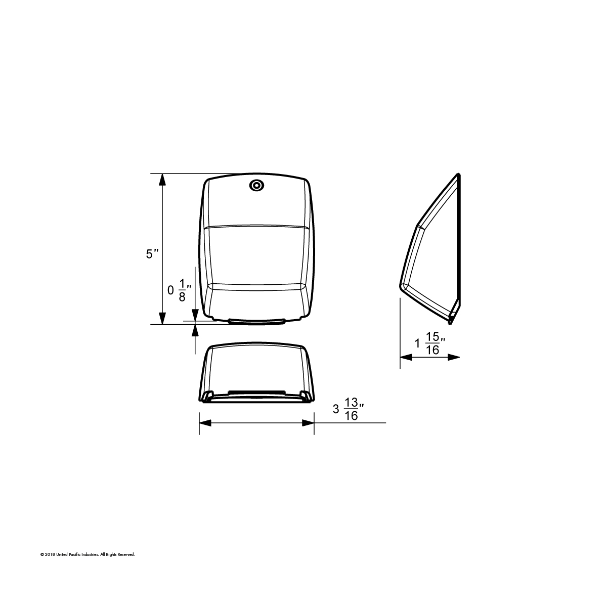 36 LED Square Cab Light - Amber LED/Clear Lens - Thumbnail 5